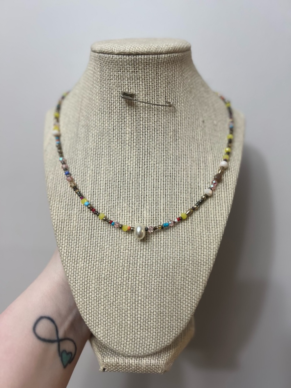 #67. Handmade Boho Necklace with Pearl